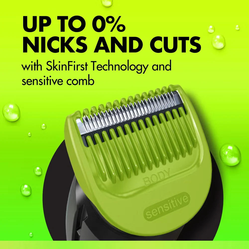 Gillette Labs I3 Body + Intimate Hair Trimmer For Men, 2 Body Combs